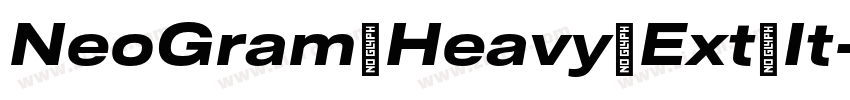 NeoGram Heavy Ext It字体转换